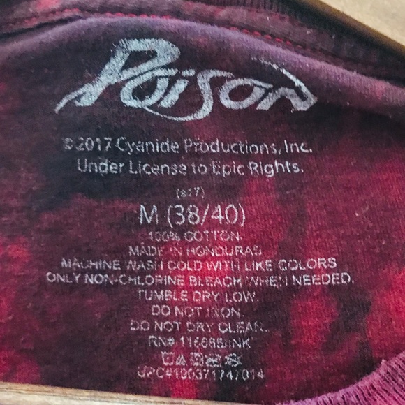 VINTAGE STYLE POISON SKULL T SHIRT Medium - Picture 6 of 7